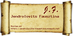 Jendrolovits Fausztina névjegykártya